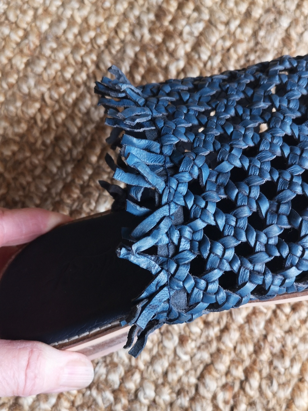 Free People blue woven leather flats - Picture 8 of 15